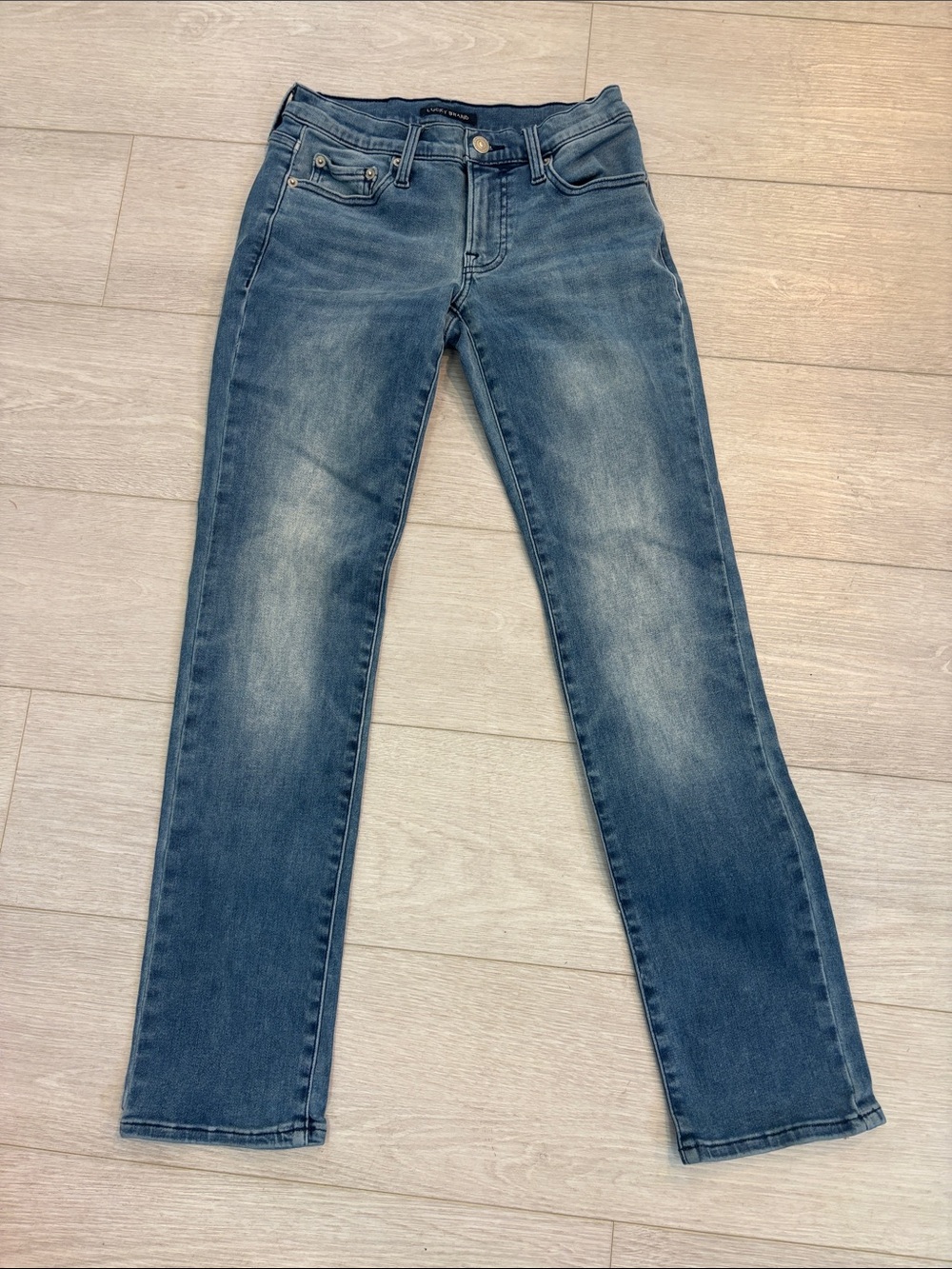Lucky Brand Sweet Mid Rise Straight Blue Jeans size 0 / 25 A